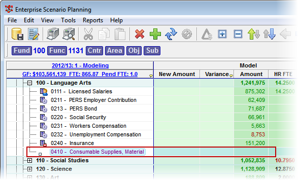 Financials_ZeroItemHighlightedInGrid