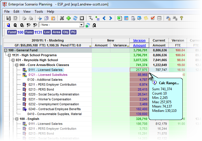 Calculate Range Grid Tool