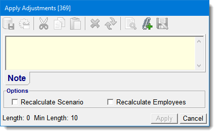 Salary Plan Apply Adjustments