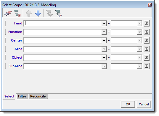 Scope Selection Window